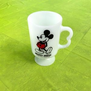 Vintage Mickey Mouse Milk Glass
